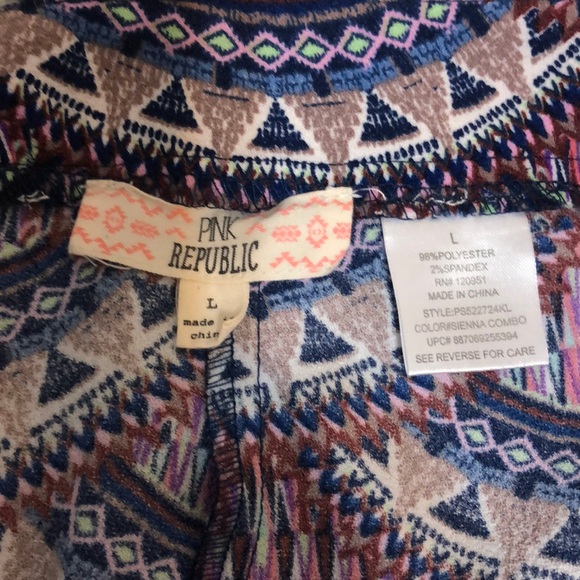 Pink Republic | Boho Print Overlap Skort. L - Picture 5 of 8